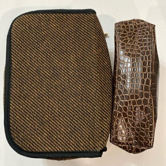 Maggie B brown and black make up bag case - Picture 14 of 15